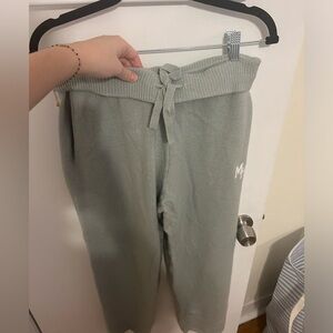 Sage green brand new with tags mad happy cashmere lounge pants -